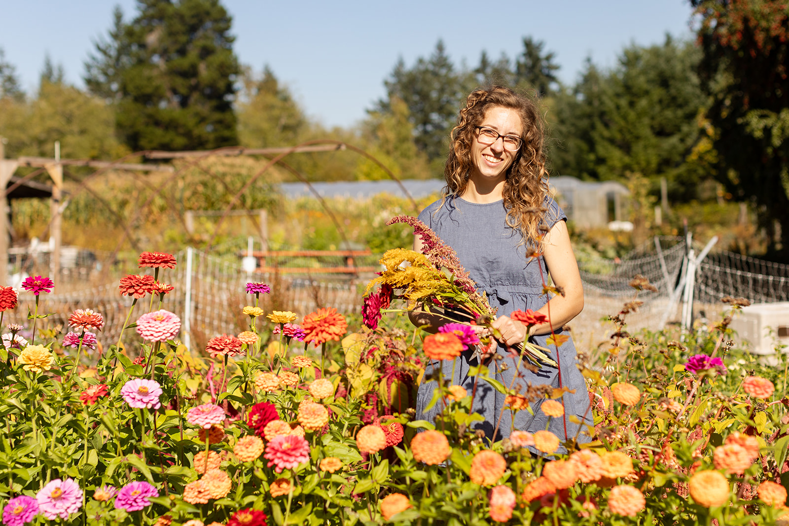 Julia with flowers